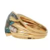 14ct Emerald Cut Aquamarine Vintage Cocktail Ring