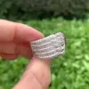 Sapphire Paved Angel Wing Heart Cocktail Ring