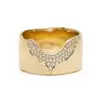 3.8ct Round Cut Paved Wide Band Wedding Ring Set