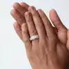 2.4ct White Sapphire Mechanical Screw Paved Men's Ring