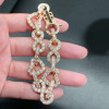 28ctw White Sapphire Paved Infinity Heart Statement Bracelet