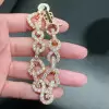 28ctw White Sapphire Paved Infinity Heart Statement Bracelet