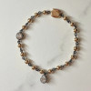 4ctw White Sapphire Georgian Art Deco Ball Chain Bracelet