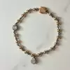 4ctw White Sapphire Georgian Art Deco Ball Chain Bracelet