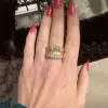 4ctw Round Cut Flush Set Bold Cocktail Ring
