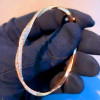 6ctw White Sapphire Paved Twist Mobius Bangle