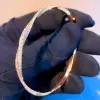 6ctw White Sapphire Paved Twist Mobius Bangle