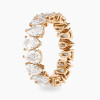 12ctw Pear Cut White Sapphire Eternity Ring