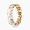 12ctw Pear Cut White Sapphire Eternity Ring