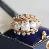 7ctw White Sapphire Two Tone Vintage Dome Ring