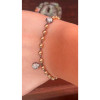 4ctw White Sapphire Georgian Art Deco Ball Chain Bracelet