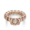 3ct Round Cut Champagne Sapphire Eternity Band Ring