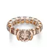 3ct Round Cut Champagne Sapphire Eternity Band Ring