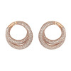 16ctw White Sapphire Paved Double-Hoop Earrings