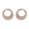 16ctw White Sapphire Paved Double-Hoop Earrings