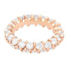 3CTW Round Cut Double Row Eternity Ring