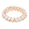 3CTW Round Cut Double Row Eternity Ring