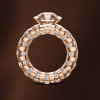 3ct Round Cut Champagne Sapphire Eternity Band Ring