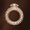 3ct Round Cut Champagne Sapphire Eternity Band Ring