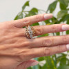 7ctw White Sapphire Two Tone Vintage Dome Ring
