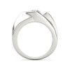 1ct Round Cut White Sapphire Engagement Ring for Men