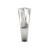 1ct Round Cut White Sapphire Engagement Ring for Men