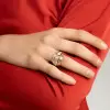 5ctw Round Cut White Sapphire Vintage Cocktail Ring