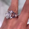 6.8ct Round Cut Contemporary Art Inspired Engagement Ring