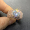 5ct Round Cut White Sapphire Invisible Setting Engagement Ring