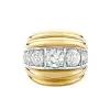 5ctw Round Cut White Sapphire Vintage Cocktail Ring