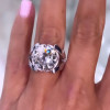 6.8ct Round Cut Contemporary Art Inspired Engagement Ring