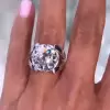 6.8ct Round Cut Contemporary Art Inspired Engagement Ring