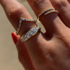 2ctw Round Cut White Sapphire Wedding Band