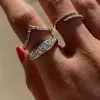 2ctw Round Cut White Sapphire Wedding Band