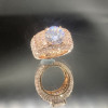 5ct Round Cut White Sapphire Invisible Setting Engagement Ring