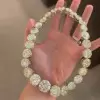 240ctw Round Cut White Sapphire Statement Necklace