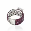 6.5ct Radiant Cut White Sapphire Bold Paved Ring