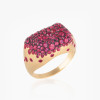 2.5ctw Multicolor Sapphire Paved Cocktail Ring