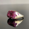 2.5ctw Multicolor Sapphire Paved Cocktail Ring