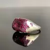 2.5ctw Multicolor Sapphire Paved Cocktail Ring