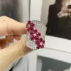 7ctw Pear Cut Emerald Flower Bold Cocktail Ring
