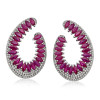 12ctw Marquise Cut Nature Inspired Ruby Statement Earrings