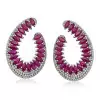 12ctw Marquise Cut Nature Inspired Ruby Statement Earrings