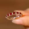 2.25ct Oval Cut Ruby Eternity Band