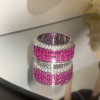 8.5ctw Princess Cut Three Row Wedding Band