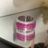 8.5ctw Princess Cut Three Row Wedding Band