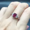 1.5ct Cushion Cut Ruby Dainty Engagement Ring
