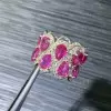 12ctw Pear Cut Ruby Cocktail Ring
