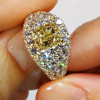 2ct Radiant Cut Yellow Sapphire Pave Engagement Ring