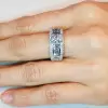 1.5ct Oval Cut White Sapphire Engagement Ring